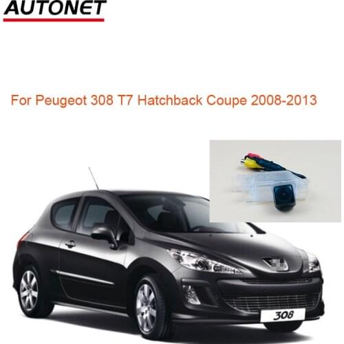 HD 1280*720 Rear View Camera For Peugeot 308 T7 Hatchback Coupe 2008-2013 license plate camera/CCD Fisheye car camera CVBS