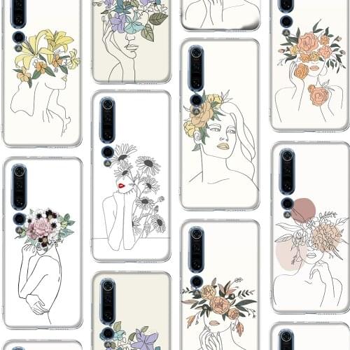 Art Design Girl Funda Case for Xiaomi MI Note 10 11 10S 10T 9 9T A3 Pro Lite SE Ultra 5G Poco F3 X3 M3 FNC MIX 2S Silicone Coque