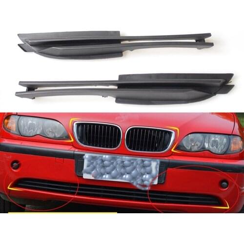 JanDeNing 2pcs ABS Front Lower Bumper Fog Light Grill Cover Grille Trim For BMW 3 Series E46 2002-2005