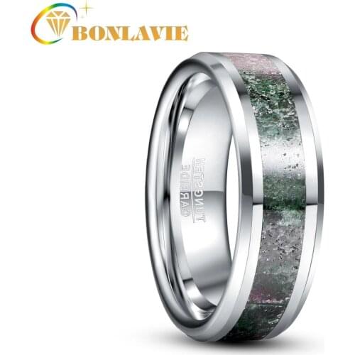 AAA Quality Mens 8MM Black and Red Tungsten Carbide Ring Matte Finish Beveled Edges Size 7 to 16 hot sell AAA Quality