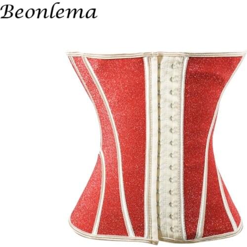 Latex Corset High Waist Latex 11 Steel Bones Waist Trainer Womens Corset Body Shaper Plus Size Sheath Belly Sport Gothic Style