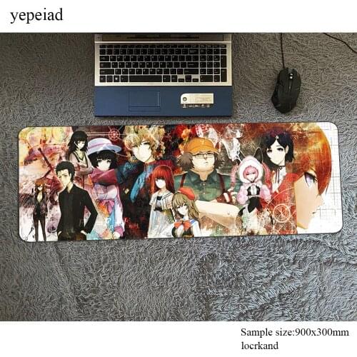 Steins gate mouse pad present mousepads 900x300x2mm best gaming mousepad gamer Custom large personalized mouse pads keyboard pad