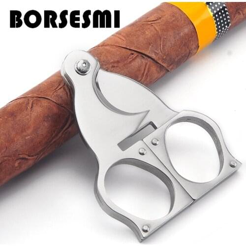 Creative stainless steel Easy to Cut portable cigar cutter accessories Metal Cigarette cigar scissors