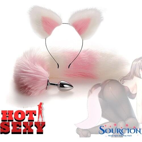 4 Colors Sexy Fox Metal Butt Plug Tail Set With Hairpin Kit Anal Butplug Tail Prostate Massager Butt Plug For Couple Cosplay