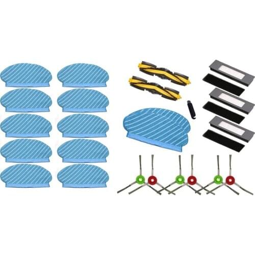 10Pcs Mop Cloth Pads Set For Ecovacs Deebot Ozmo 920 950 & 1X Mopping Cloth Rag Main Brush Roller Side Brush HEPA Filter