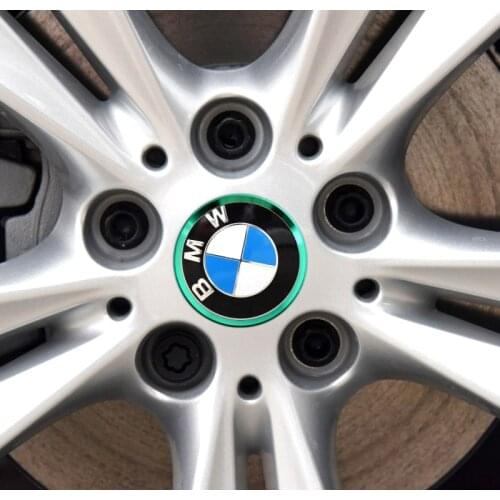 4pcs Car modified wheel hub decorative Circle Colorful aluminum alloy ring sticker for BMW M E90 E91 E92 E93 M3 E60 car styling