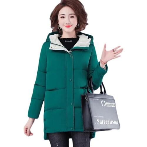 2021 New Women Hooded Parka Overcoat Winter Warm Down Cotton Jacket Thicken Warm Long Cold Coats Abrigo Mujer Female Jacket Coat