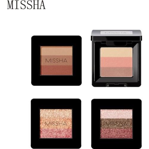 MISSHA Triple Shadow 12 Color Matte Shimmer Eyeshadow Palette Glitter Pigment Highlighter Beauty Glazed EyeShadow KoreaCosmetics
