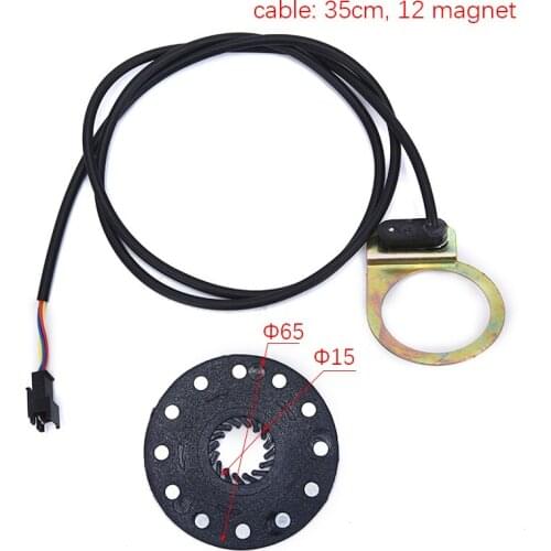 Easy to Install Electric Bicycle Pedal E-bike PAS System Assistant Sensor Speed Sensor Black Color 12 Magnets
