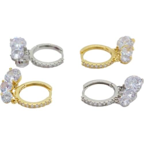 PINXUN Cubic Zirconia Earrings For Women Gift Middle East Gold Color Fashion Jewelry Wholesale JLY18