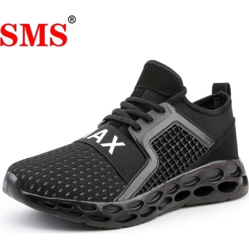 SMS Men Breathable Running Shoes Tennis Sneakers Spring Outdoor Lightweight Zapatillas Hombre Casual Non-slip Shoes Plus Size
