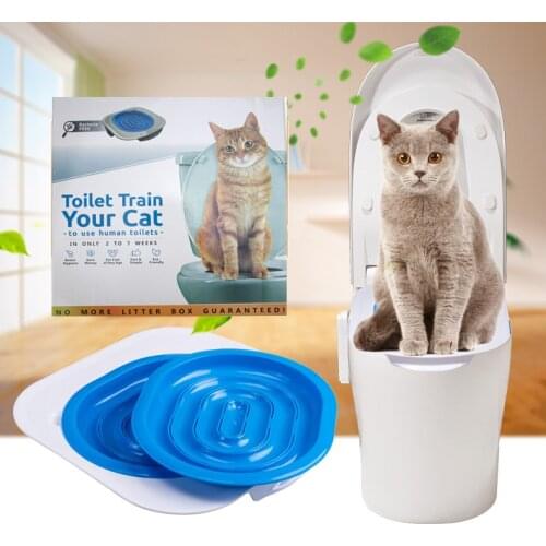 Pet Toilet Cat Supplies Cat Toilet Training Kit Litter Box Puppy Cat Litter Mat Pet Cleaning Cat Training