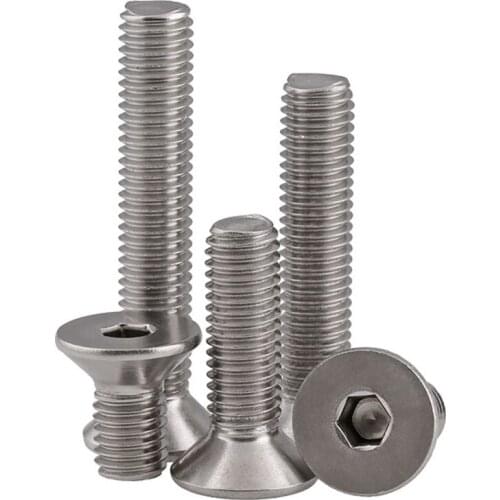 Countersunk Socket Head Screw A4 Stainless Steel Allen Bolts Screw M3 4 5