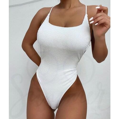 High Waist Bikini Swimwear Piece Swimsuit Bathing Suit Women Biquinis Swimming Suit for Women Maillot De Bain Femme Monokini