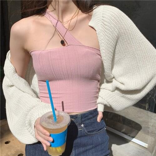 2021 Brand New Women Fashion Knitted Cardigan Casual Open Stitch Cape Sweater Solid Color Long Sleeve Short Sweater Mujer Sueter