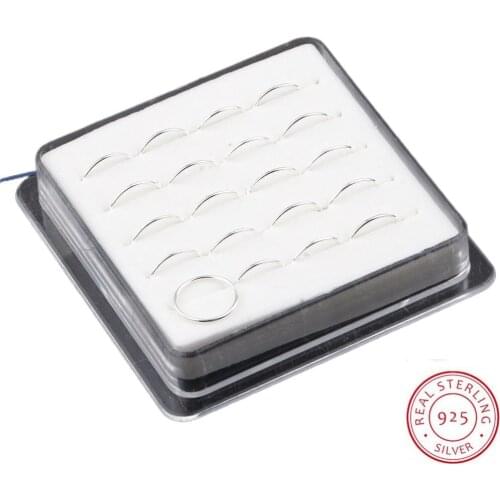 1Box Surgical 925 Silver Tricolor Ring Ear Hoop Nose Ring Ear Tragus Cartilalge Piercing Nipple Ring Body Jewelry Earring 1.1CM