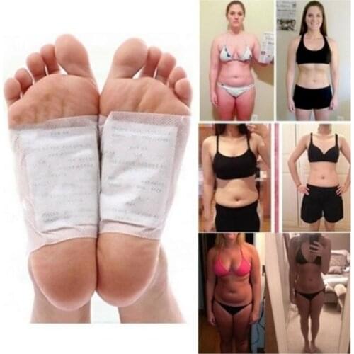 10Pcs/Set Detox Foot Pads Bamboo Vinegar Natural Herbal Toxins Cleansing Adhesive Patches Plaster Improve Sleep Feet Stickers