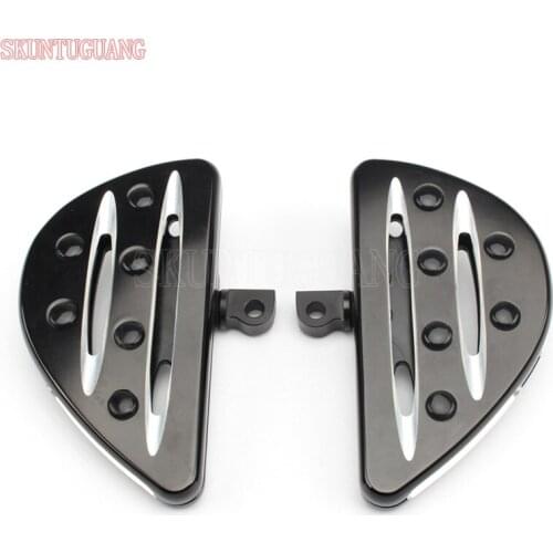 2 PCS Aluminum CNC Rear Passenger Pedal Floorboards Foot Pegs Motorcycle Footrest Rest Pedal For Harley XL883 XL1200 X48