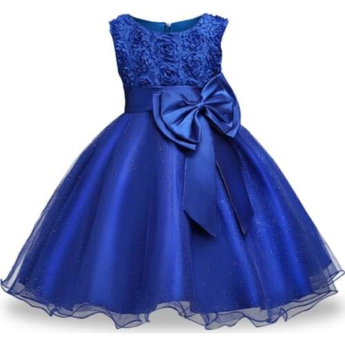 2021 Girl floral princess party dress summer children clothing wedding birthday baby dress tutu 2-10 Y baby girl clothes