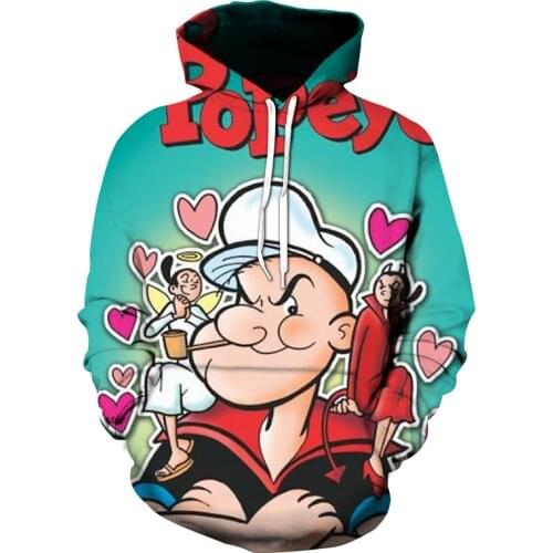 3D printing mens cartoon hoodie Anime themed hoodie mens casual sweatshirt Harajuku jumper Top with pockets Men clothes tops