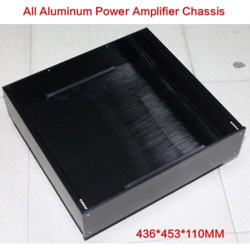 436*453*110MM DIY All-aluminum Power Amplifier Chassis WA89 Preamp Case Tube Amplifier Audio Shell Amplifier Box Power Enclosure