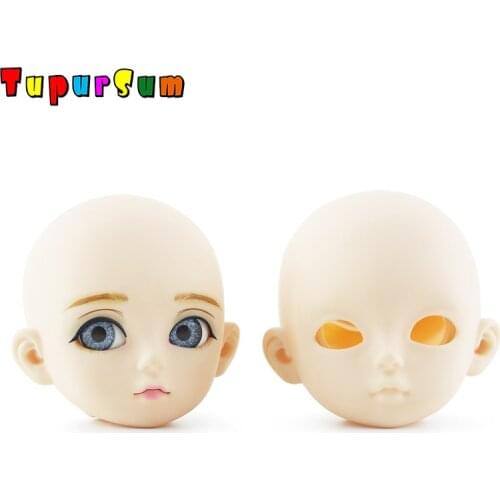 Bjd Doll Accessories Doll Head Opening Cover 3 Points DIY Makeup for 60cm Baby Girl Dolls Head 3D Eye Baby Doll Gifts for Girls