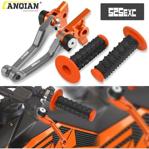 Motorcycle CNC Aluminum Dirt Bike Brake Clutch Levers 7/8'' Rubber Handle Bar Handlebar Grip For 525EXC 525 EXC 2010 Accessories