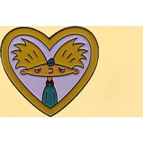 Animated Character Love Brooch Arnold Enamel Pins Men Women Fashion Jewelry Gifts Anime Movie Novel Clothing Hat Lapel Badges