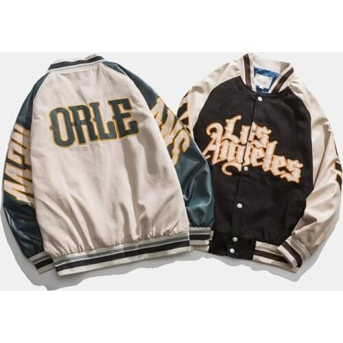 Embroidery Baseball Jacket Womens Coat Mens Couple Bomber Boyfriend Style Varsity Hiphop Street Unisex Race Spring Autumn