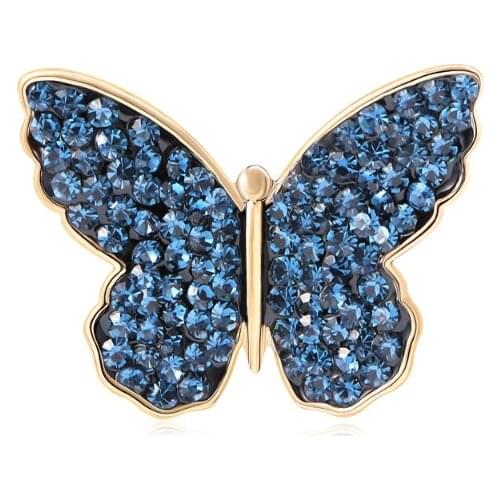 Black Butterfly Zircon Brooches for Womens Brooch Pin Blue Butterfly High Qulity Jewelry Clothes Scarf Pin Garment Accessories
