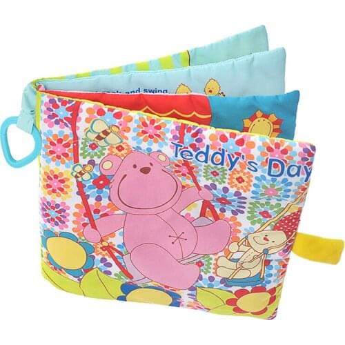 Baby Giraffe Rattles Mobiles Toy Soft Animal Bear Cloth Book Newborn Stroller Hanging Toy Bebe Early Learning Educate Baby Toys