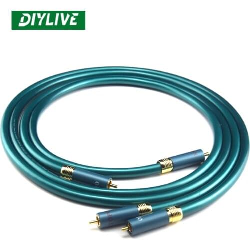 DIYLIVE 1 pair of high fidelity RCA cable high end CD amplifier interconnect 2RCA to 2RCA public audio cable 50CM 1m 1.5m 2m 3m