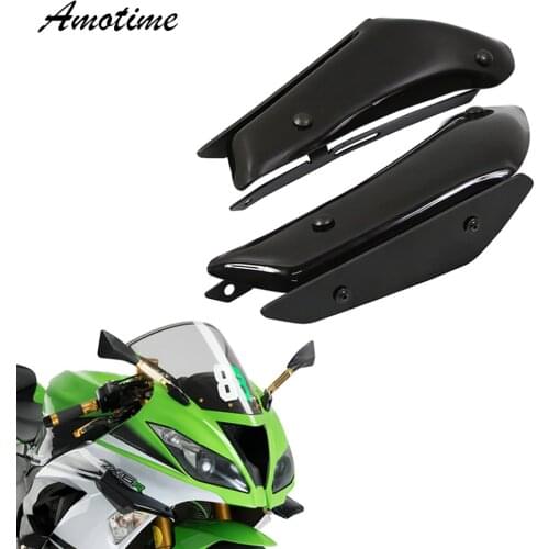 For KAWASAKI NINJA ZX6R 636 Motorcycle Fairing Parts Aerodynamic Wing Kit Fixed Winglet Fairing Wing