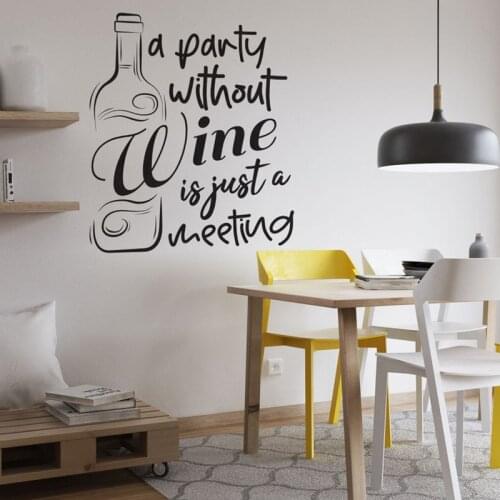 Home Kitchen Wall Sticker Vinyl Kitchen and Wine Quote Wall Decal for Kitchen Decor Home Dining Room Deocration Mural Z763