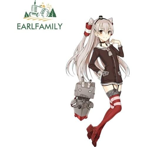 EARLFAMILY 13cm x 9.5cm for Robots and Girls Decal Scratch-proof Window Camper Anime Motorcycle Helmet Fine Vinyl Car Stickers