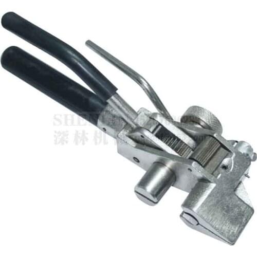 SHENLIN Metal strapping banding tool clamp equipment to pipe bundle up steel cable tie process machinery steel works packaging
