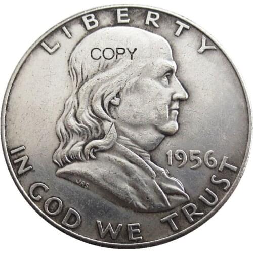 US 1956 Franklin Half Dollar Silver Plated Copy Coins