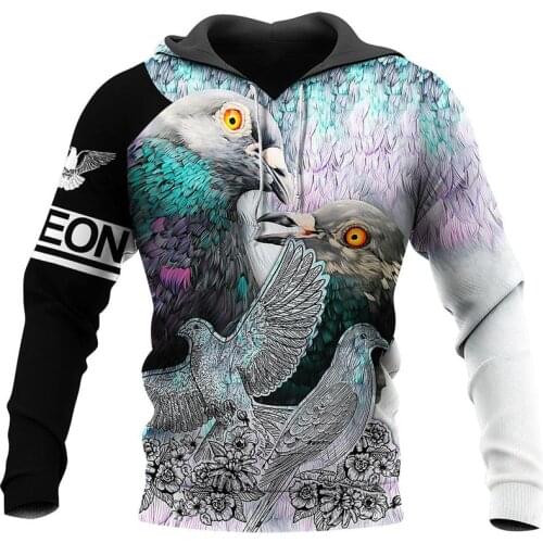 Beautiful Pigeon 3D Printed Men Women Hoodie/Sweatshirt/Zip Hoodie Autumn Winter Fashion Casual Sportswear