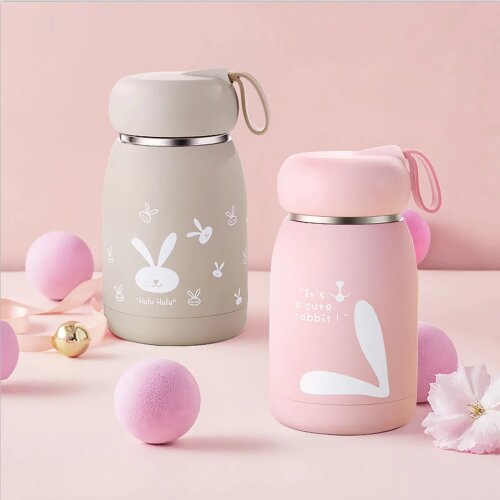 320ml Cute Water Bottle Cup Vacuum Bottles Insulation Coffee Tea Mug Drinkware Insulated Thermo Cup