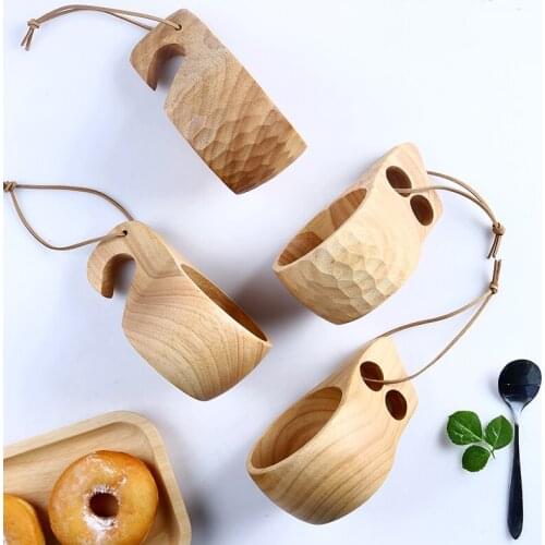 New Chinese Portable Wood Coffee Mug Rubber Wooden Tea Milk Cups Water Drinking Mugs Drinkware Handmade Juice Lemon Teacup Gift