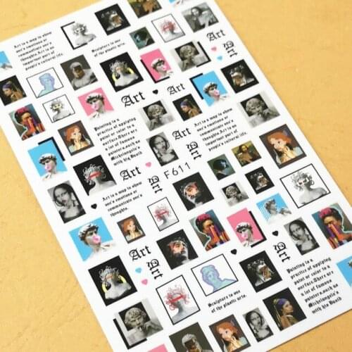 Newest F611 192 193 nail sticker decal stamping back gule DIY nail decoration stamping tools