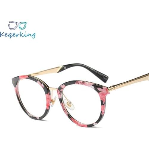 Women Retro Eyeglass Frame Art Metal Transparent Glasses Stable Frame Myopic Glasses Male Ultralight Optical Glasses XY-81