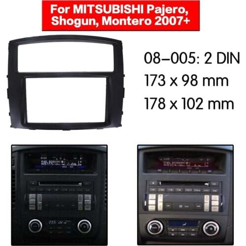 Frame Panel Top Radio Fascia For MITSUBISHI Pajero, Shogun, Montero 2007+ Stereo Fascia Dash CD Trim Installation Frame Kit