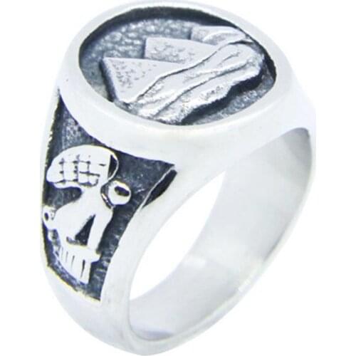 Rany&Roy New Size 8-12 Sailboat Ring 316L Stainless Steel Fashion Hiphop Style Cool Ring
