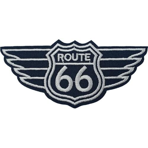 ROUTE 66 (Size:5.3X11.7cm) DIY Cloth Iron On Patch Embroidered Applique Sewing Clothes Stickers Apparel Accessories