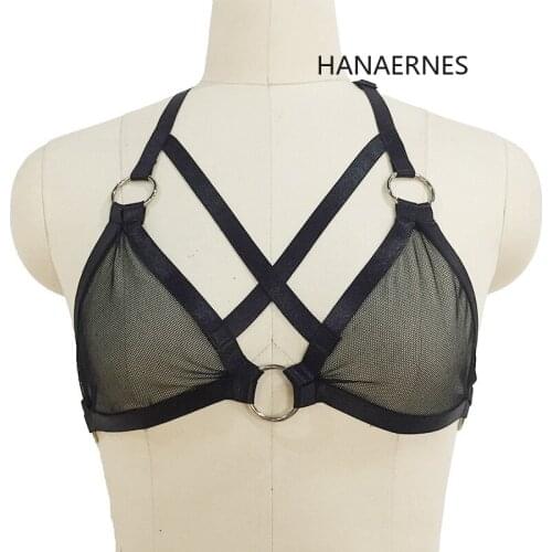 Sexy Womens Lingerie Hollow Cage Body Harness Bra Bandage Crop Top Bralette Bustier Underwear Bondage Lingerie plus size punk