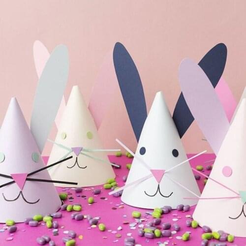 Bunny rabbit hat Fun Barnyard Farm house Animal boy girl Birthday Baby Shower happy Easter gift DIY Crafts Party Game Supplies