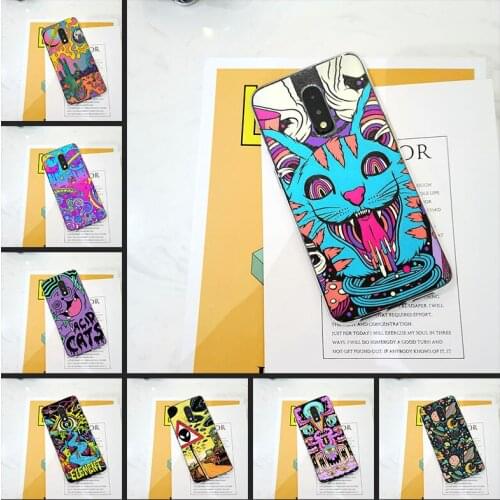 Abstract Cat Art Silicone Phone Case For OnePlus 3 3T 5 5T 6 6T 7 7 Pro Soft Back Cover For One Plus 3 3T 5 5T 6 6T 7 7 Pro Case
