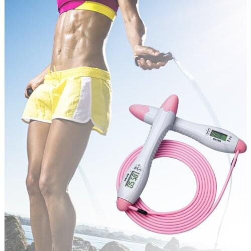 Digital Counting Jumping Rope Adjustable Calorie Skipping Rope with Timer Calorie Miles Mode Skipping Rope