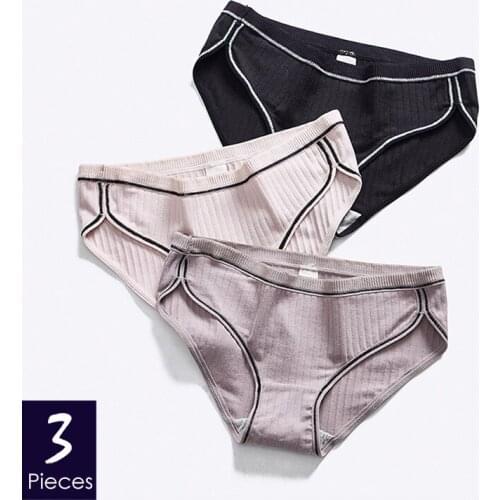 Panties Women Cotton Solid Low-waist Panties Cozy Underpants Womens Underwear Panties For Women Tempting Briefs Lingerie